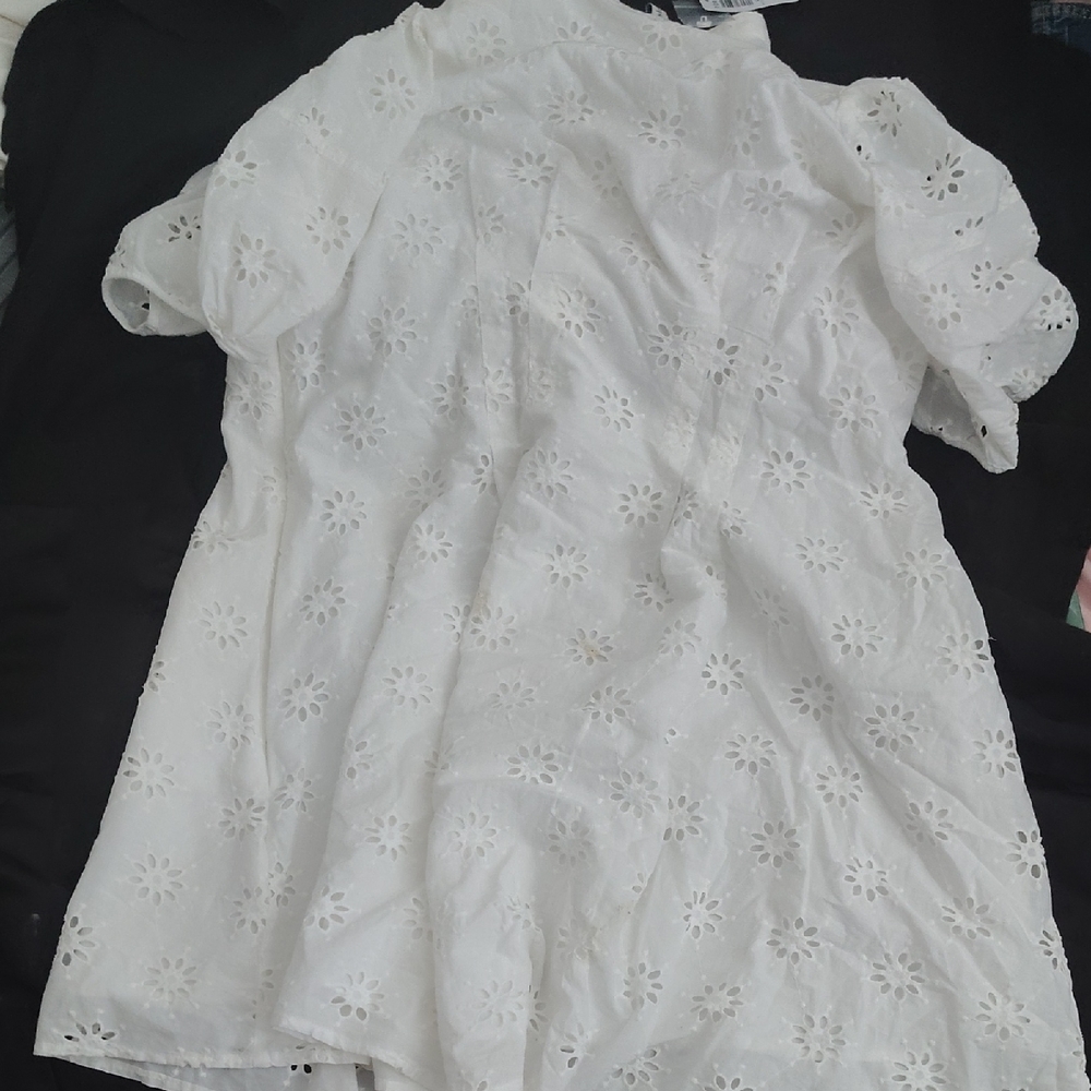 Torrid White Eyelet Mini Dress